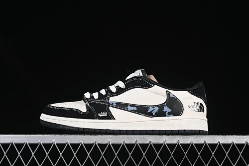 All categories Air Jordan Jordan series basketball shoes Air Jordan 1 Low High-end customized low-top sneakers Travis Scott x Fragment Design x Air Jordan 1 Low OG SP AJ1 Joe 1 North Face joint beige graffiti hook low-top cultural casual sneakers XS2024-021